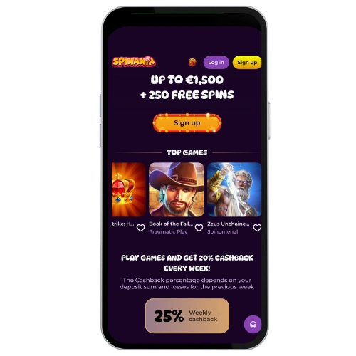 Spinania casino application